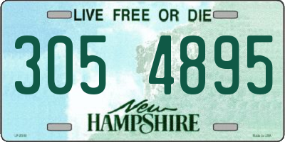 NH license plate 3054895