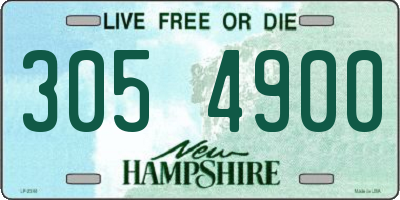 NH license plate 3054900