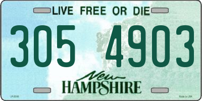 NH license plate 3054903