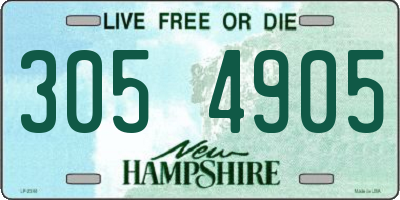 NH license plate 3054905