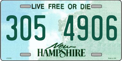 NH license plate 3054906