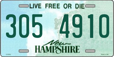 NH license plate 3054910