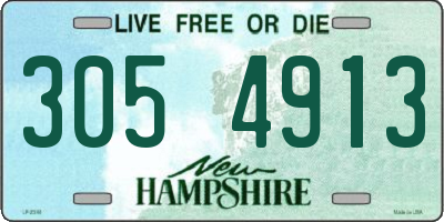 NH license plate 3054913