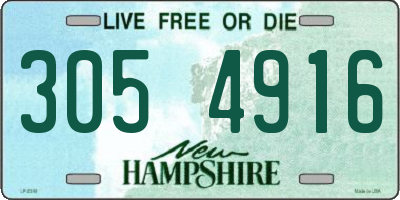 NH license plate 3054916