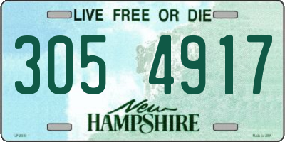 NH license plate 3054917