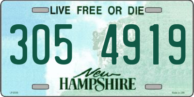 NH license plate 3054919