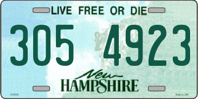 NH license plate 3054923