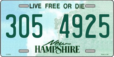 NH license plate 3054925