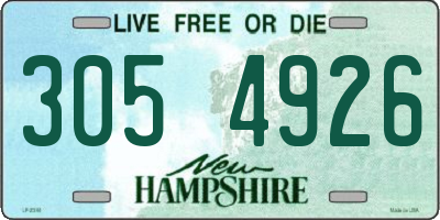 NH license plate 3054926