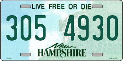 NH license plate 3054930