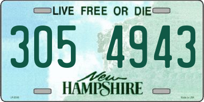 NH license plate 3054943