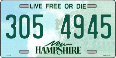 NH license plate 3054945