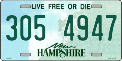 NH license plate 3054947