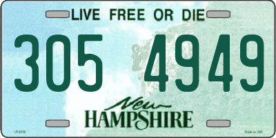 NH license plate 3054949