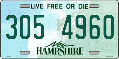 NH license plate 3054960