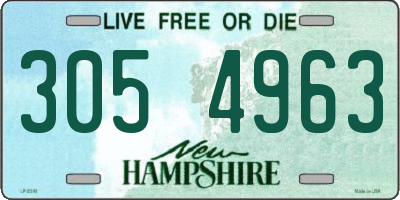 NH license plate 3054963