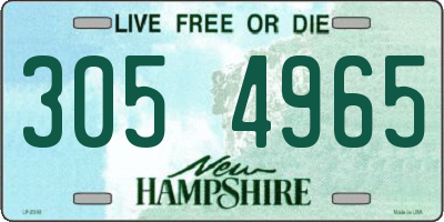 NH license plate 3054965