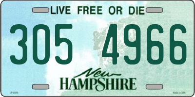 NH license plate 3054966