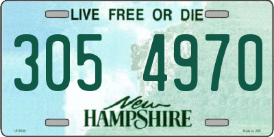 NH license plate 3054970