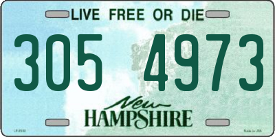NH license plate 3054973
