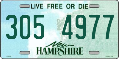 NH license plate 3054977