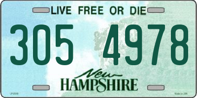 NH license plate 3054978