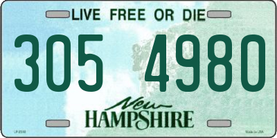 NH license plate 3054980
