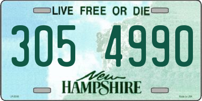 NH license plate 3054990