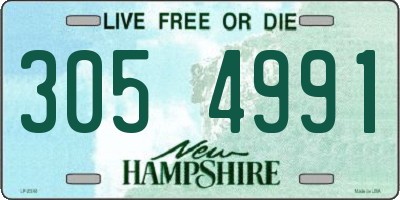 NH license plate 3054991