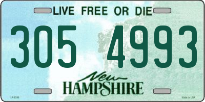 NH license plate 3054993