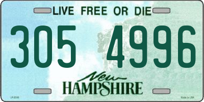 NH license plate 3054996