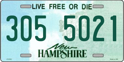 NH license plate 3055021
