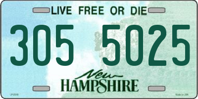 NH license plate 3055025