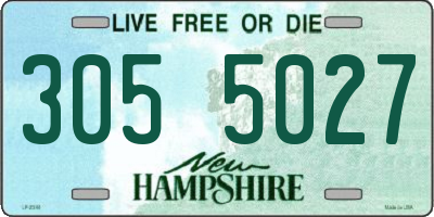 NH license plate 3055027