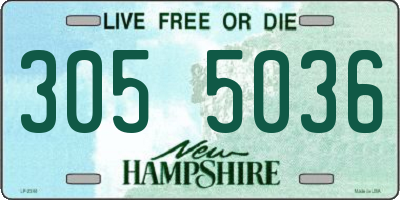 NH license plate 3055036