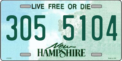 NH license plate 3055104