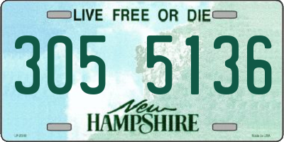 NH license plate 3055136