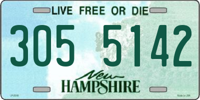 NH license plate 3055142