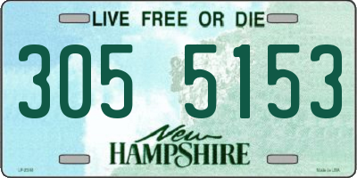 NH license plate 3055153