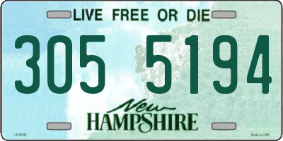 NH license plate 3055194