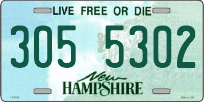 NH license plate 3055302