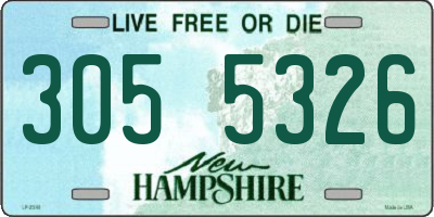 NH license plate 3055326