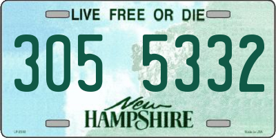 NH license plate 3055332