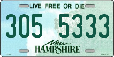 NH license plate 3055333