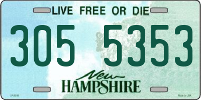 NH license plate 3055353