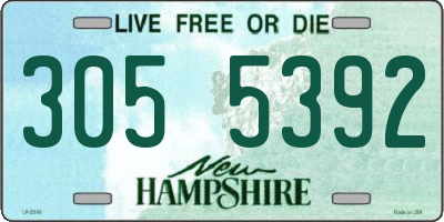 NH license plate 3055392
