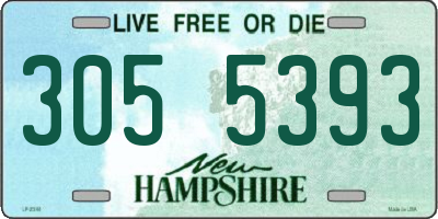 NH license plate 3055393