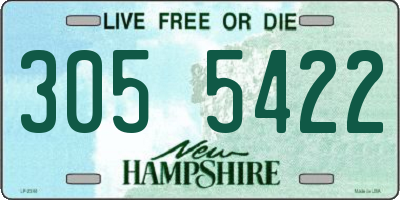 NH license plate 3055422