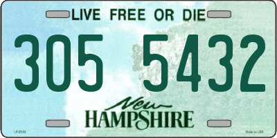 NH license plate 3055432
