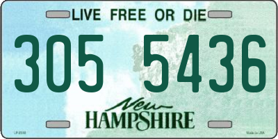 NH license plate 3055436